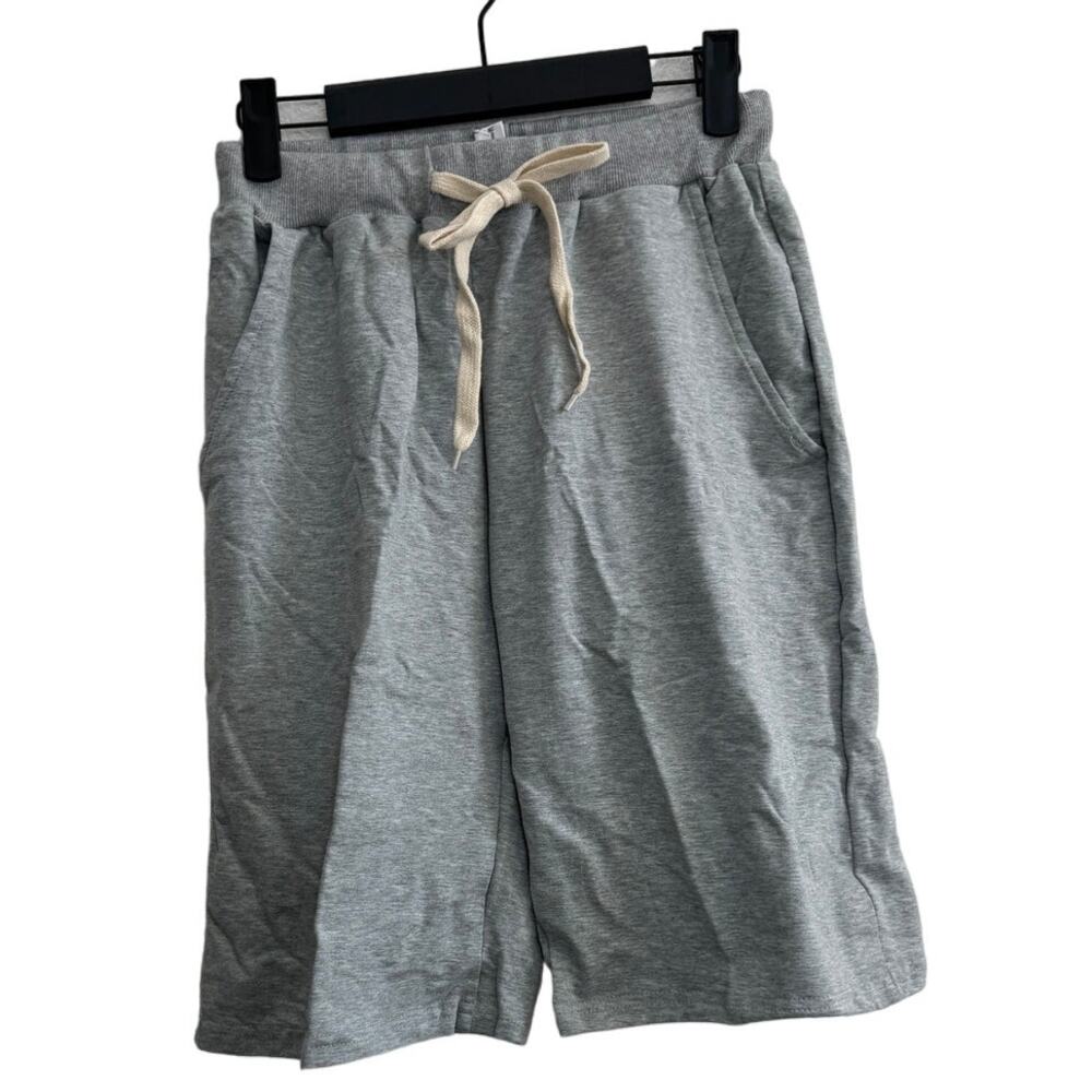 NWT Gray Women's Athletic Workout Shorts Drawstring Waist Small 4-6